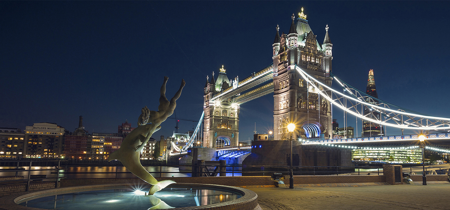 Tower bridge from St Katherines dock