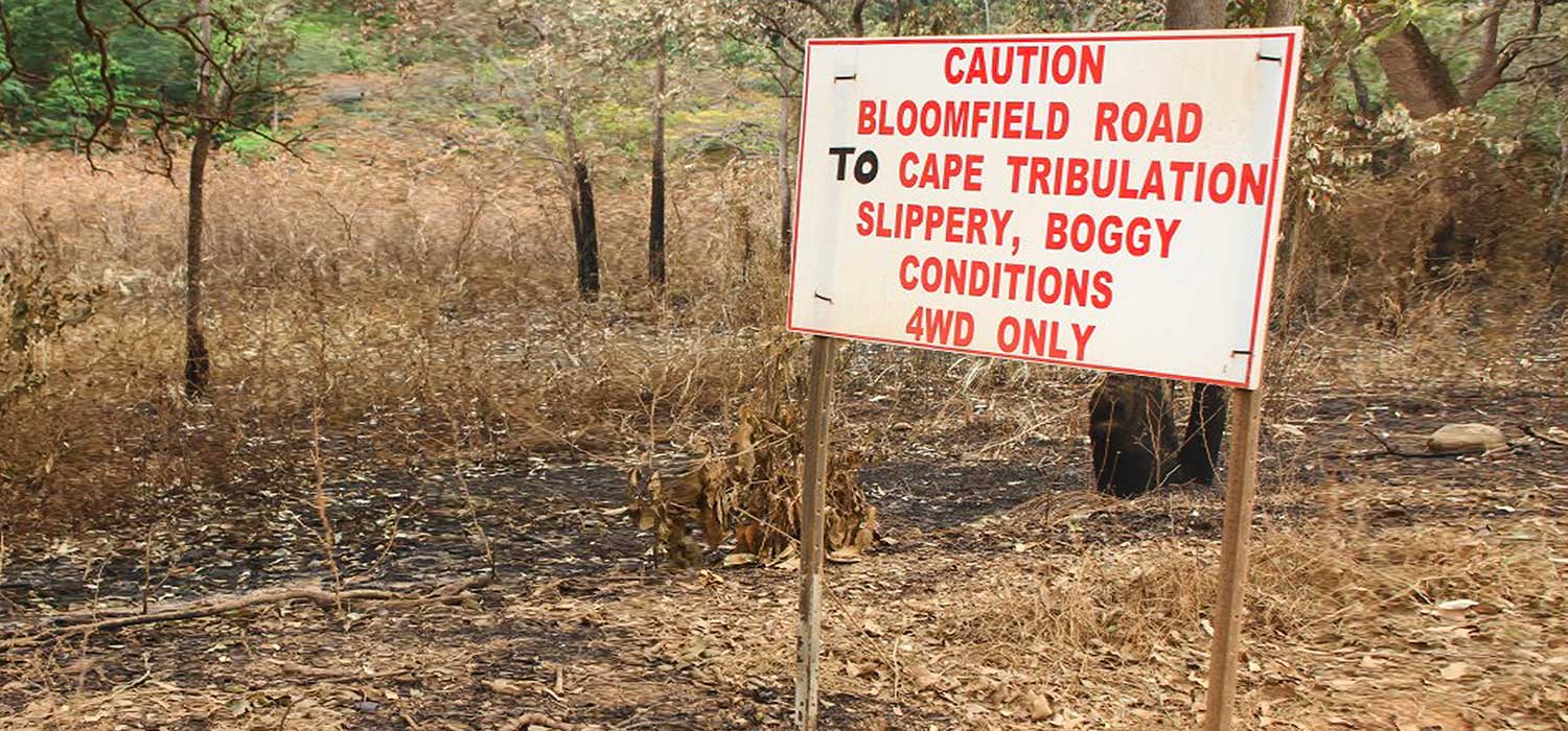 Bloomfield track warning sign