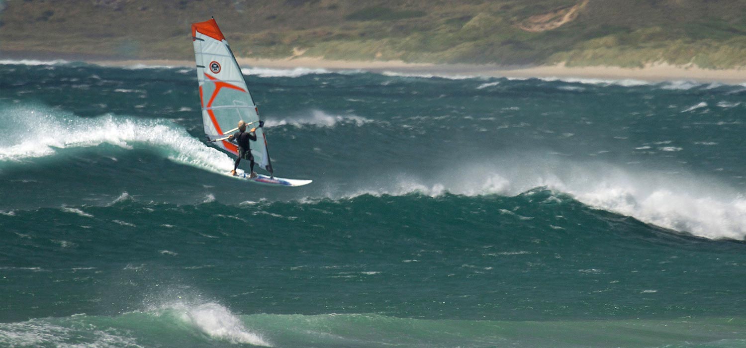 Bob Caddell at Marrawah in Tasmania
