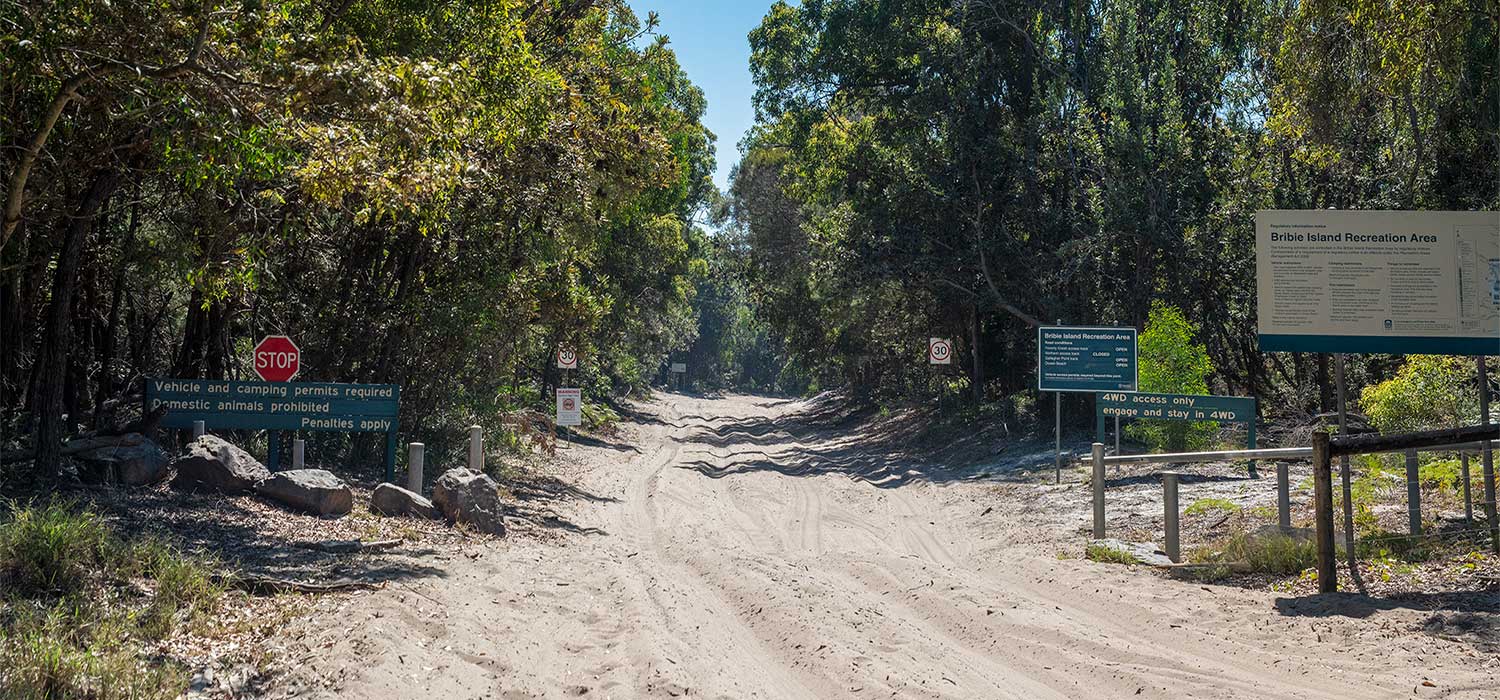 The track to the beach on Bribie Island 