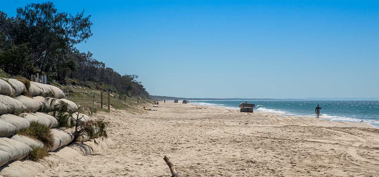 Driving the beach on Bribie Island, best to be aware of the tides 