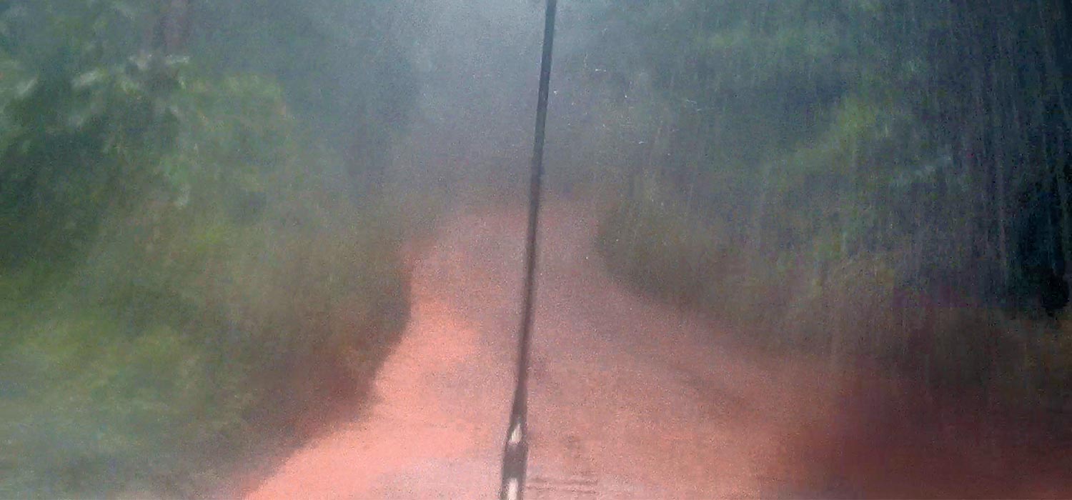 Its raining on the track