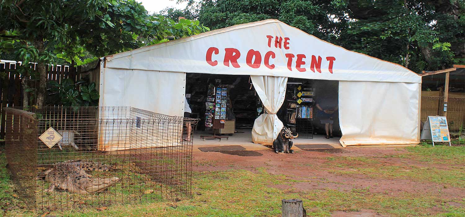 The Croc Tent information center