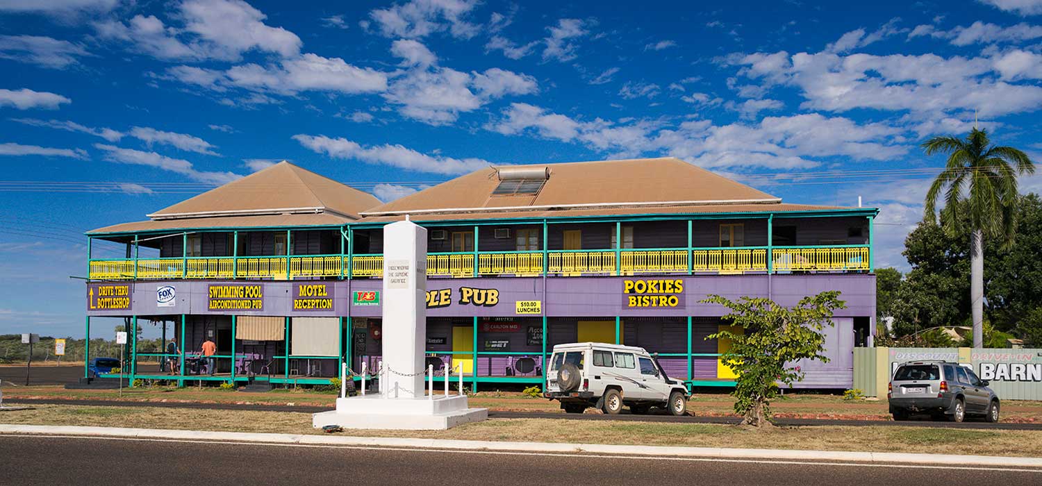 Purple pub at Normanton