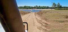 Approaching the Mitchell River crossing