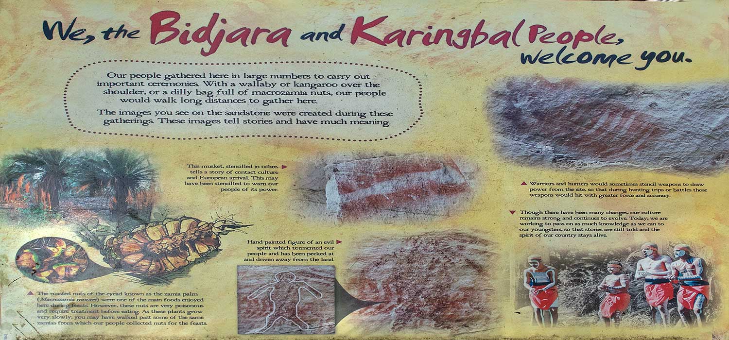 Cathederal cave sign at Carnarvon Gorge