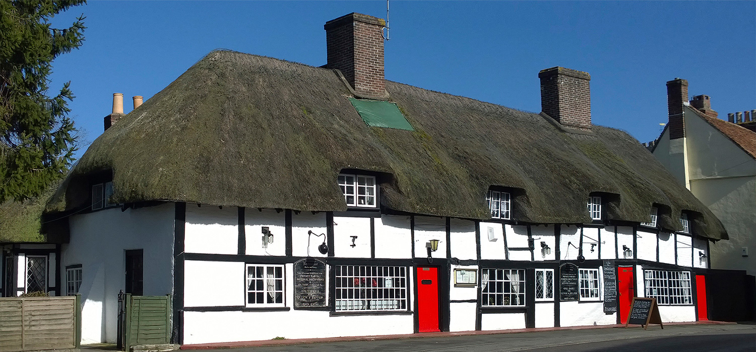 Thatched roof cottage