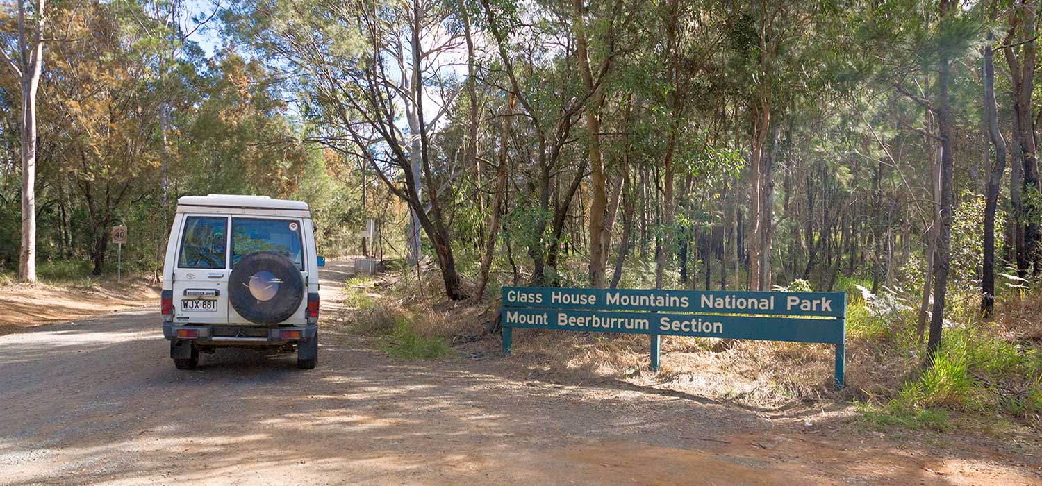 Entering the Glasshouse mountains national park