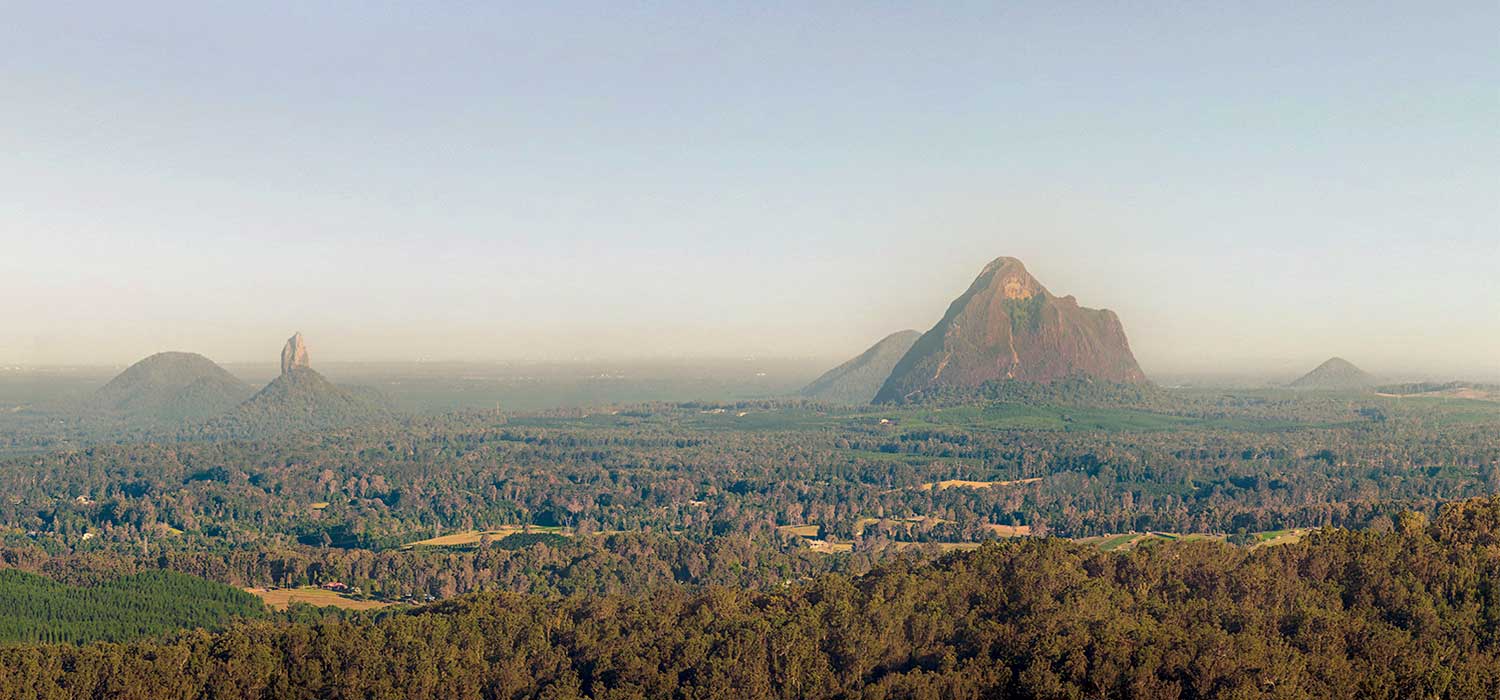 The Glasshouse mountains