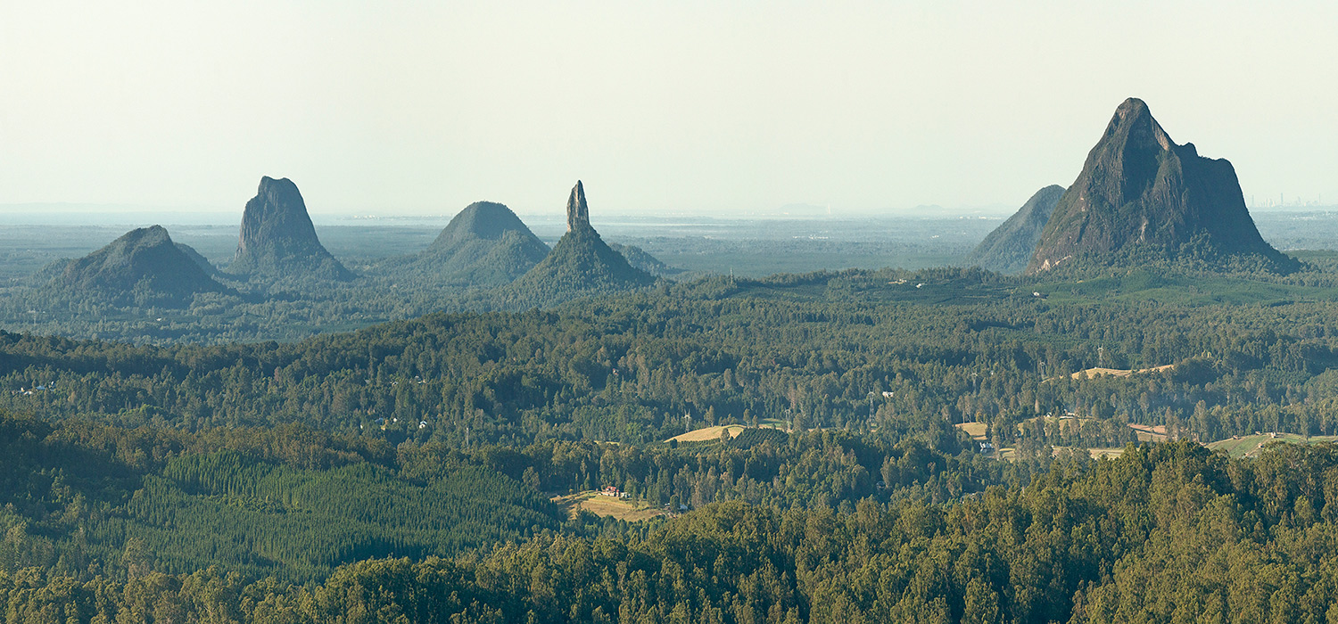 The Glasshouse mountains
