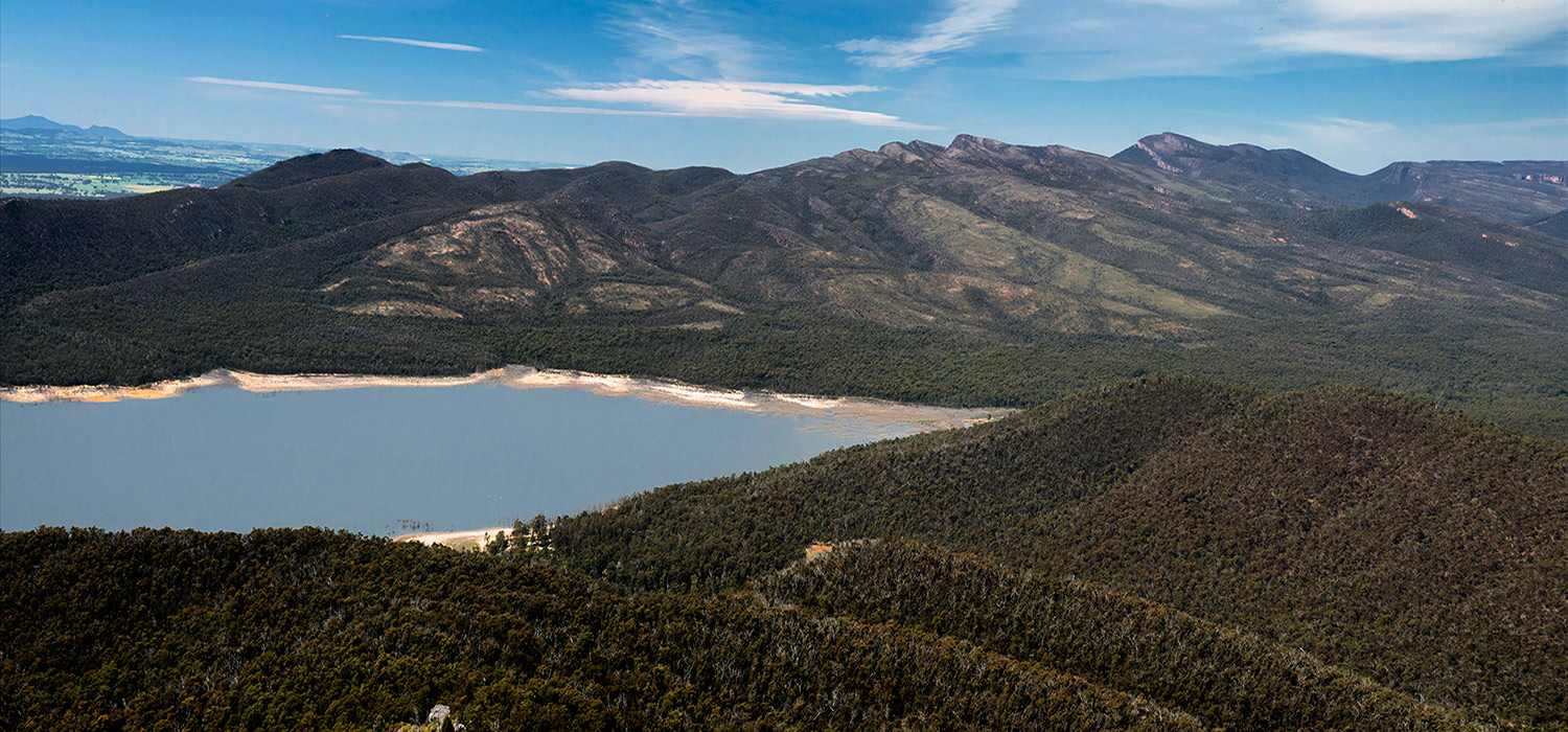 Lake Belfield from Sundial track in the Grampians, Victoria.