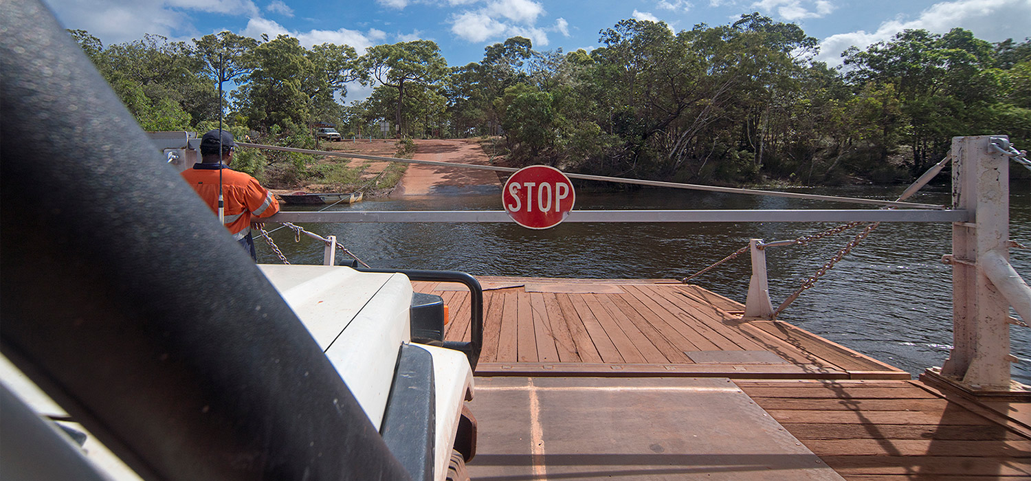 Crossing the Jardine river