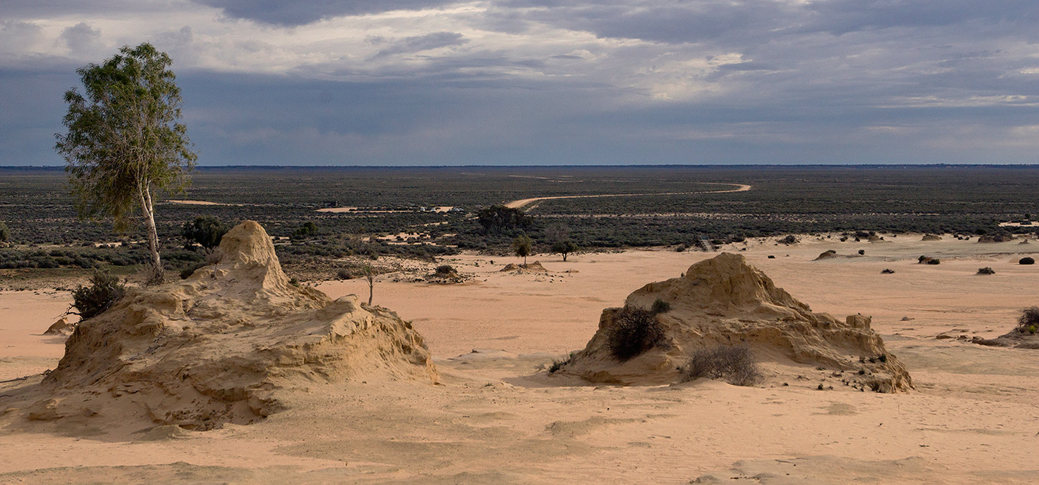 Track into Lake Mungo