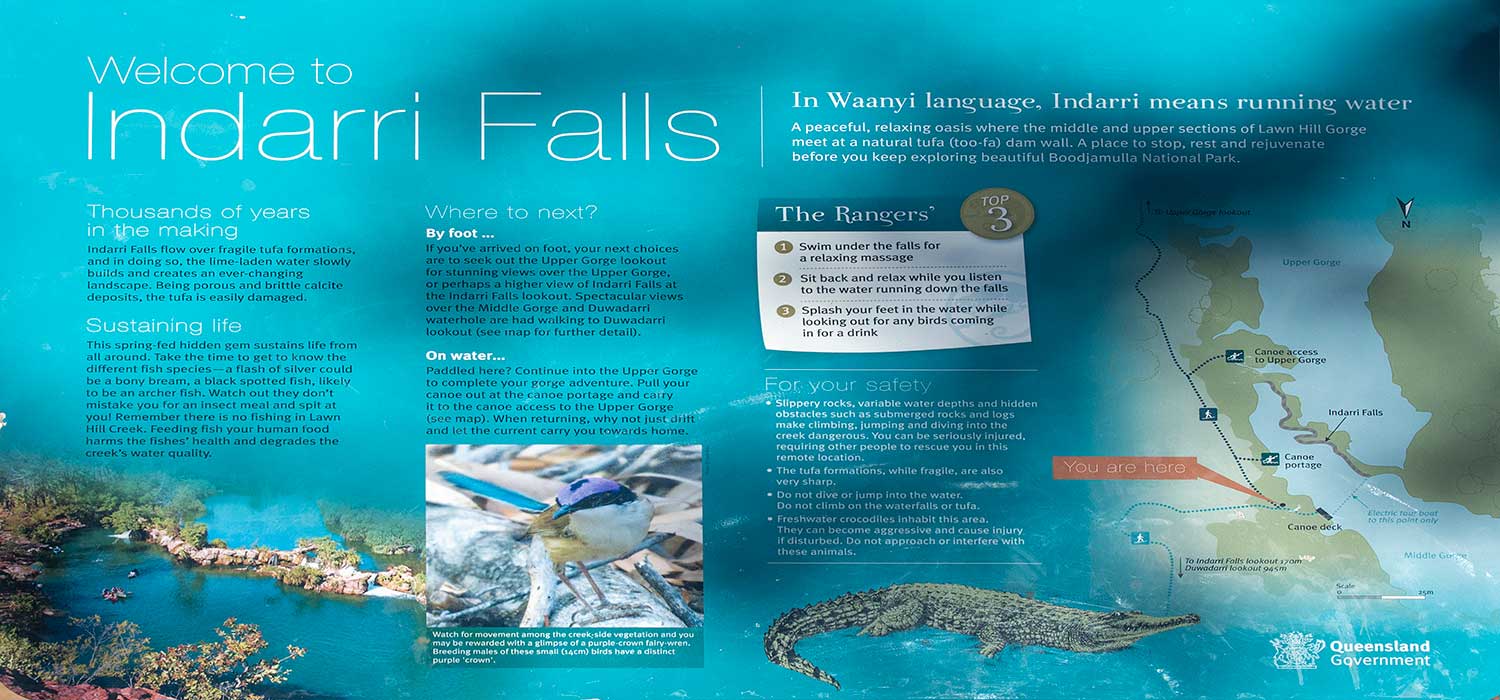 Indarri falls sign