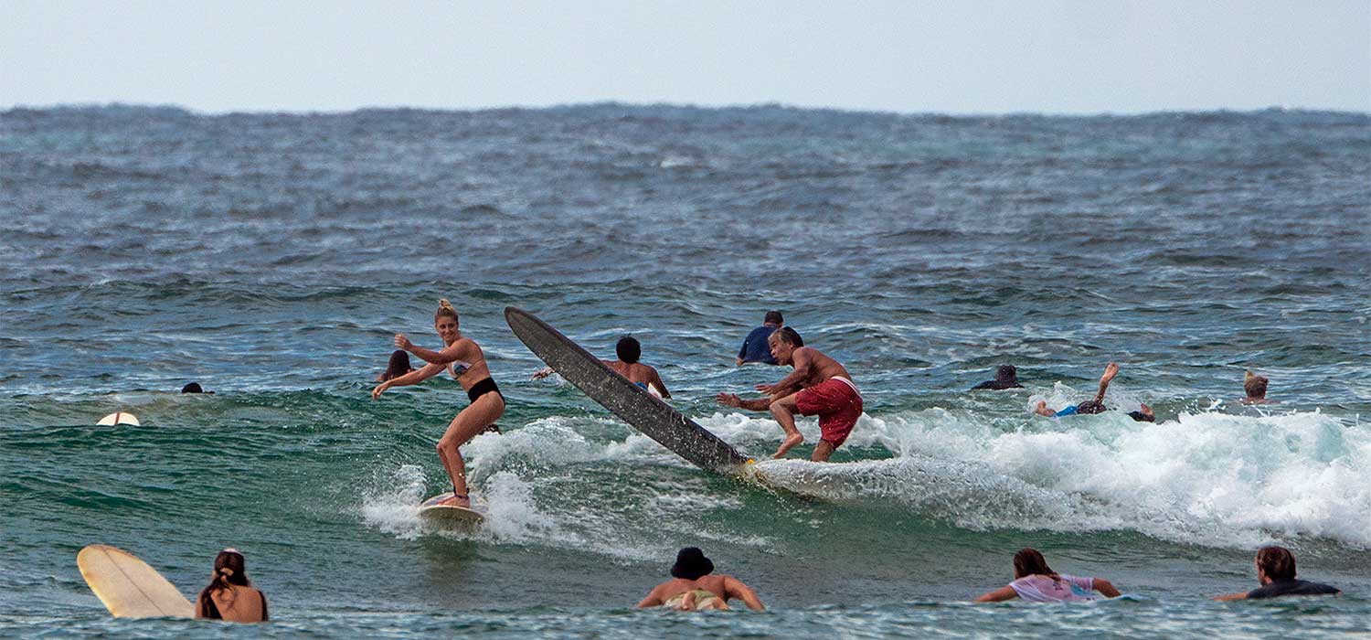 Surfing at Noosa