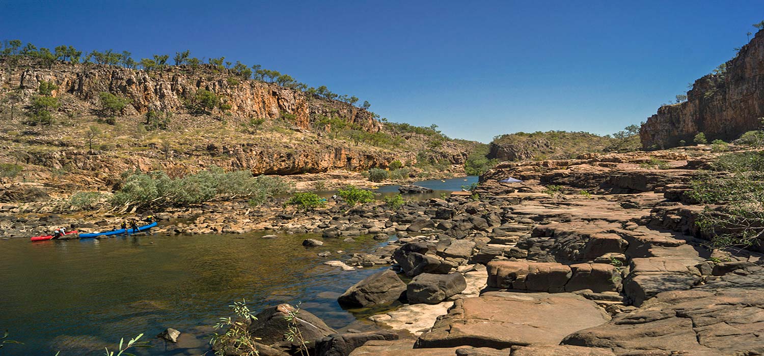 Katherine River rocks between the gorges
