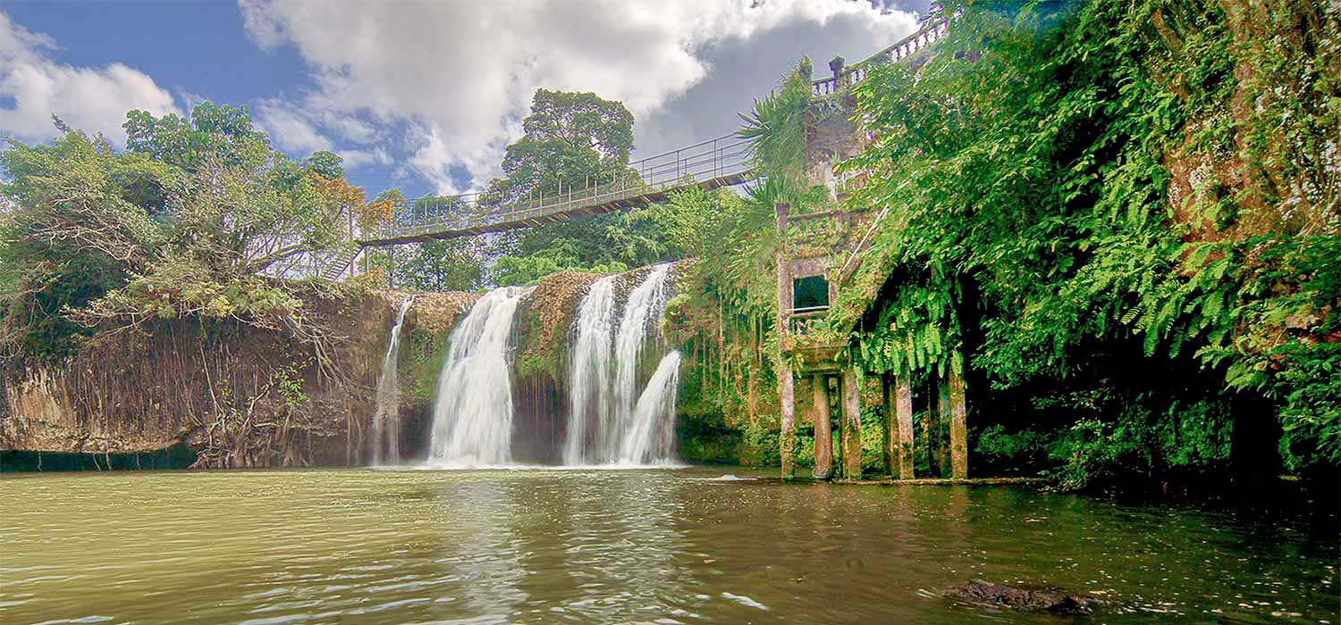 Waterfall and hydro power plant