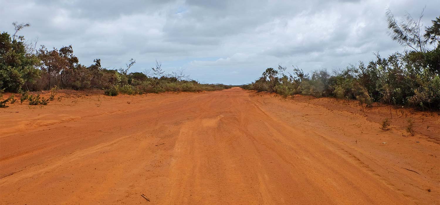 red dirt on the Peninsula development road