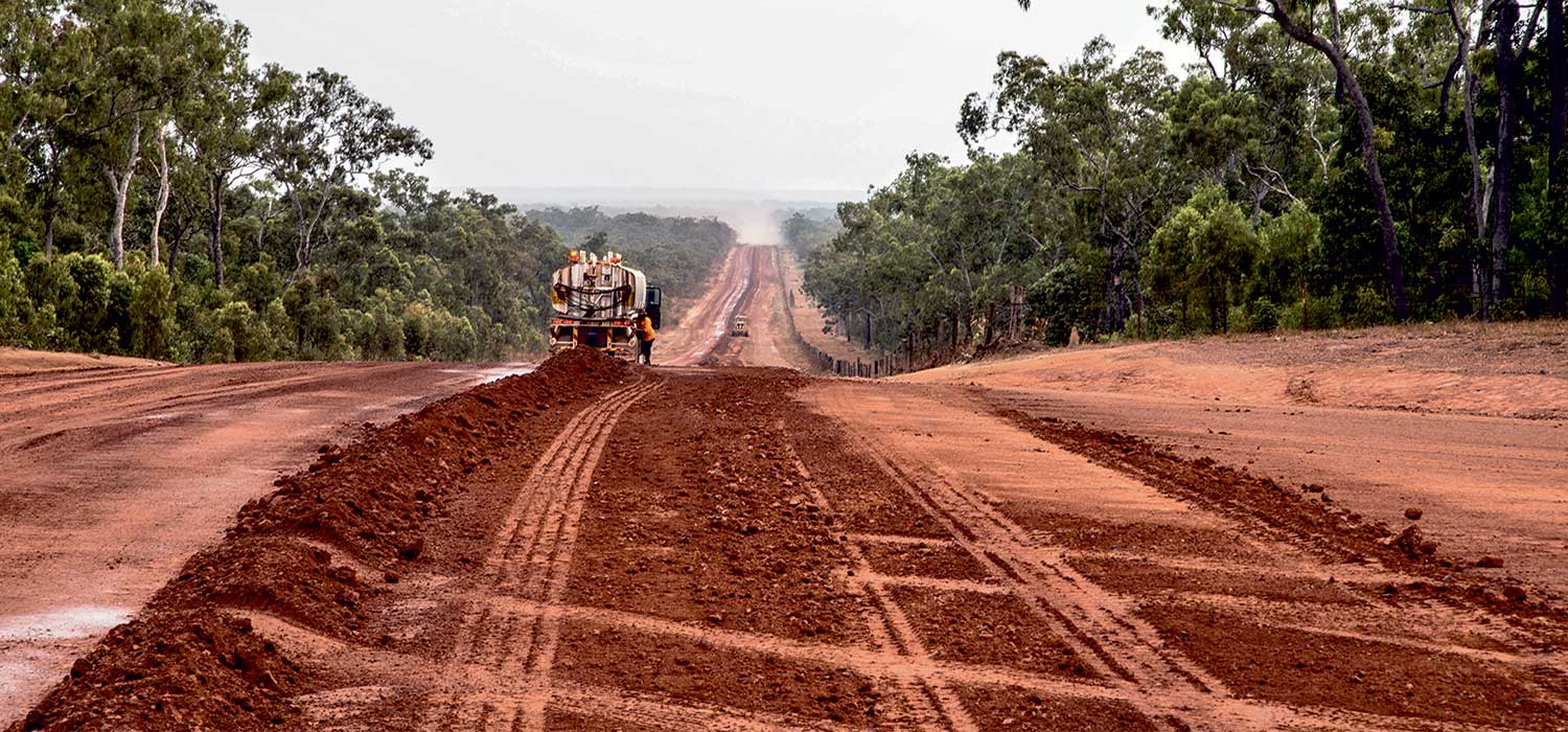 Working on the Peninsula development road