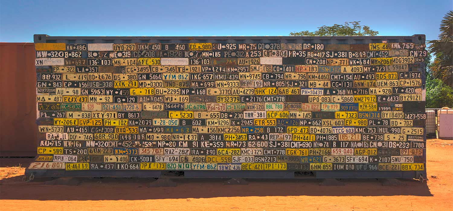 Indee station container sign