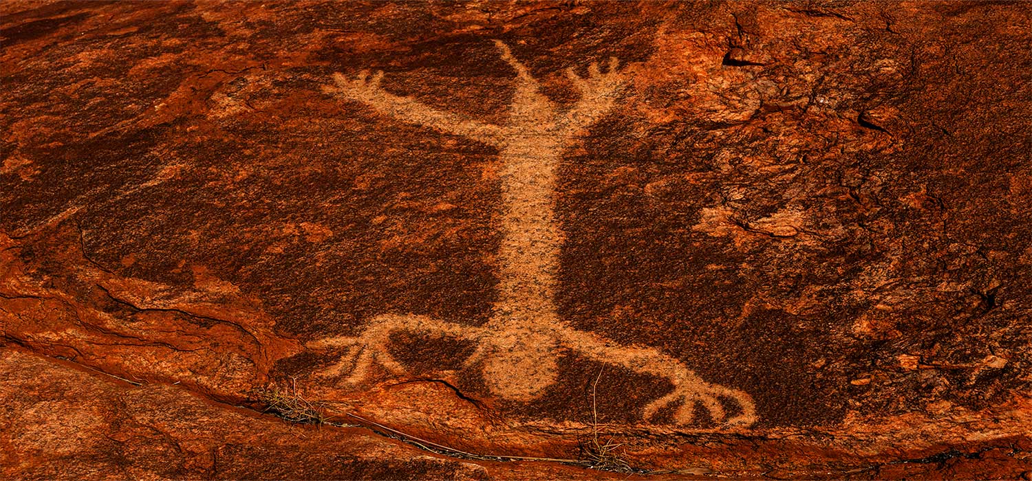 Aboriginal rockart at Red Rock in Indee Station