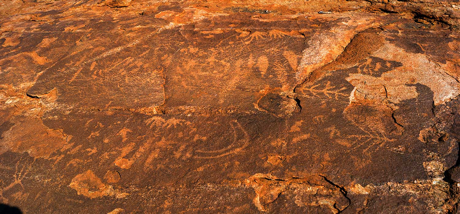 Aboriginal rockart at Red Rock in Indee Station