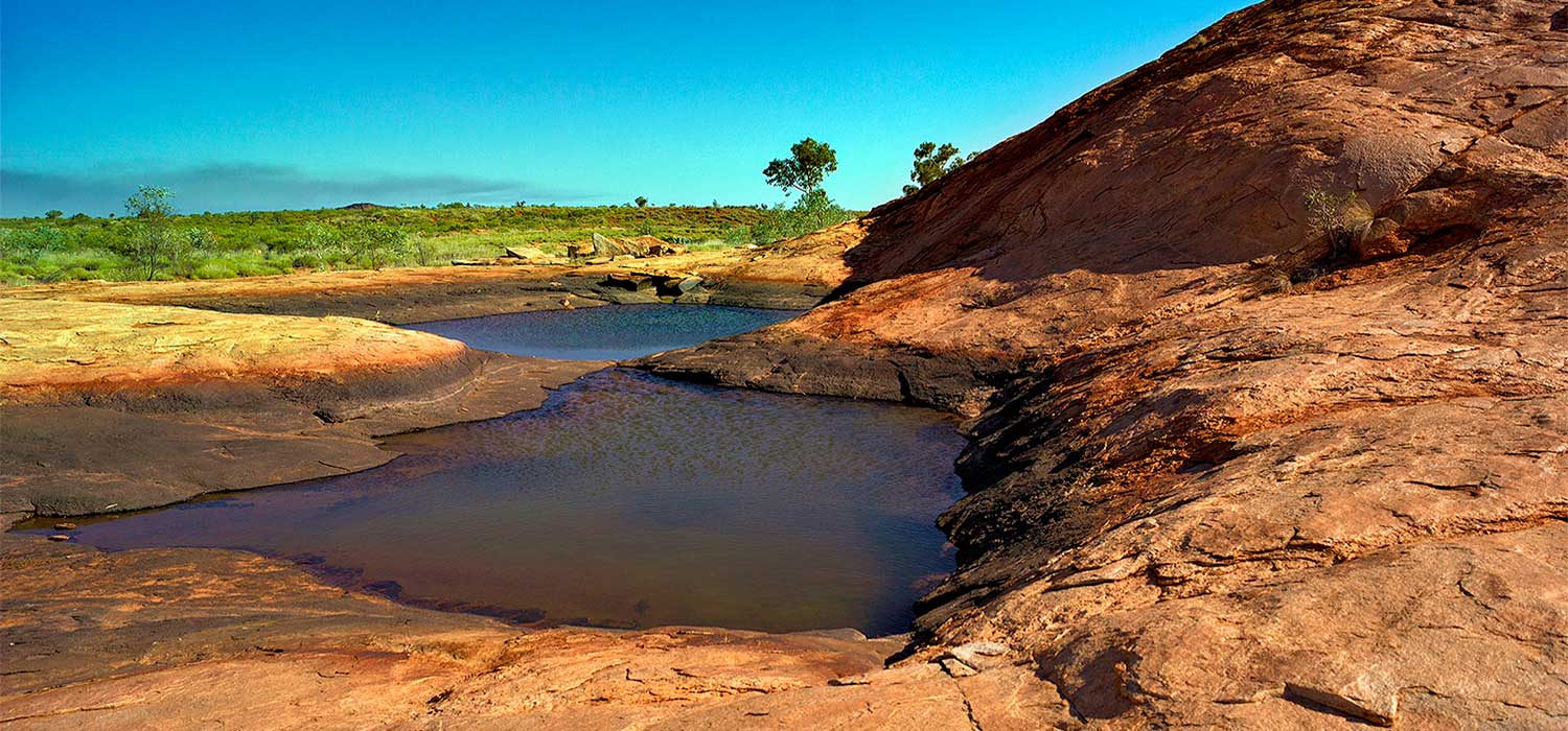 Waterhole at Red Rock in Indee Station