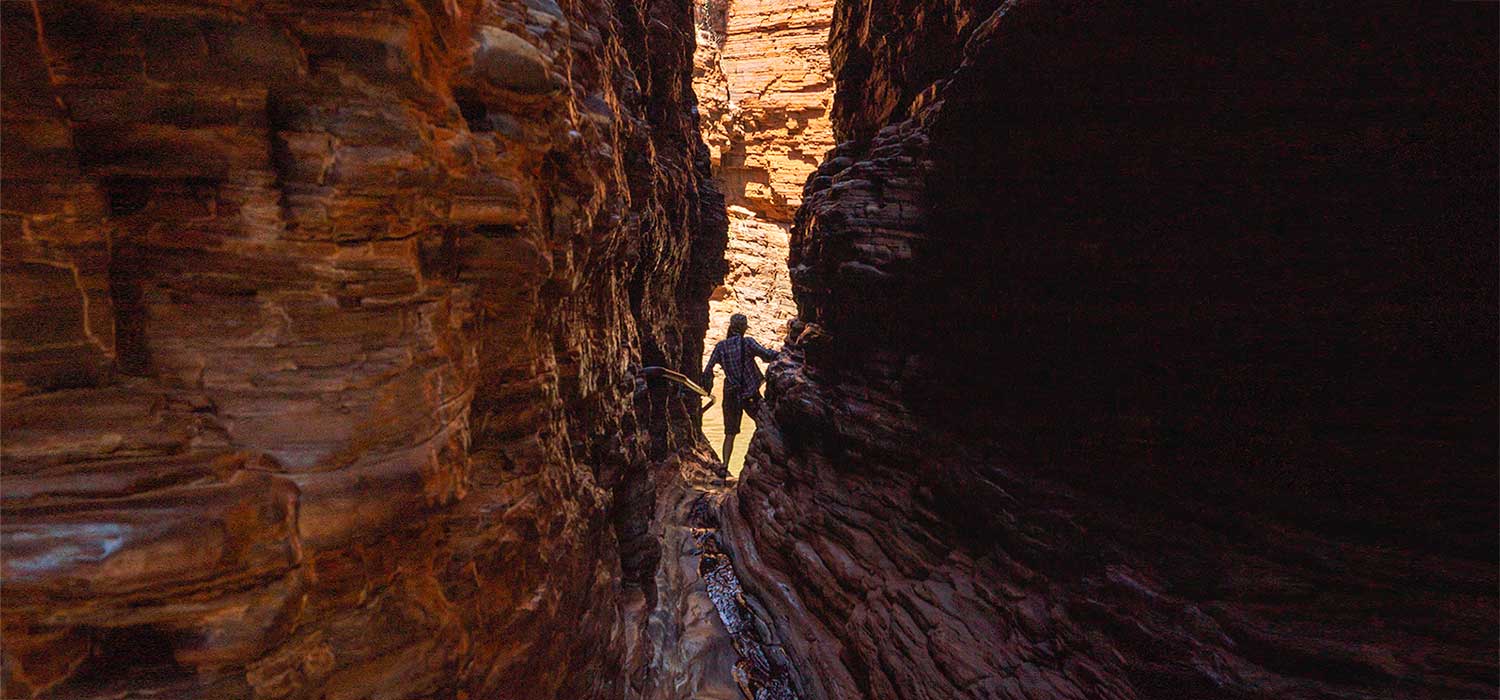 The entrance into Handrail pool in Weano gorge