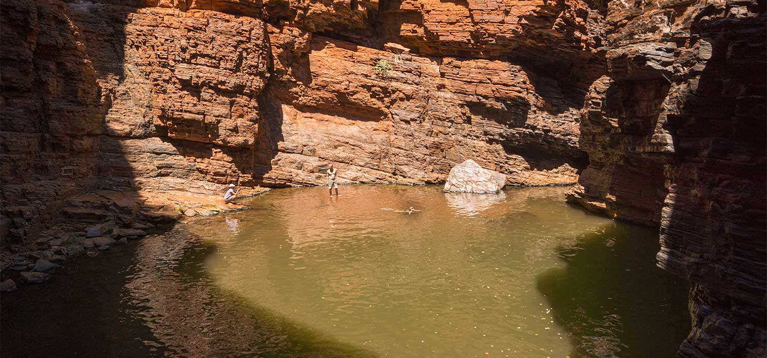 Handrail pool in Weano gorge