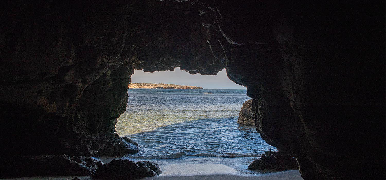 View from in the cave at Cactus
