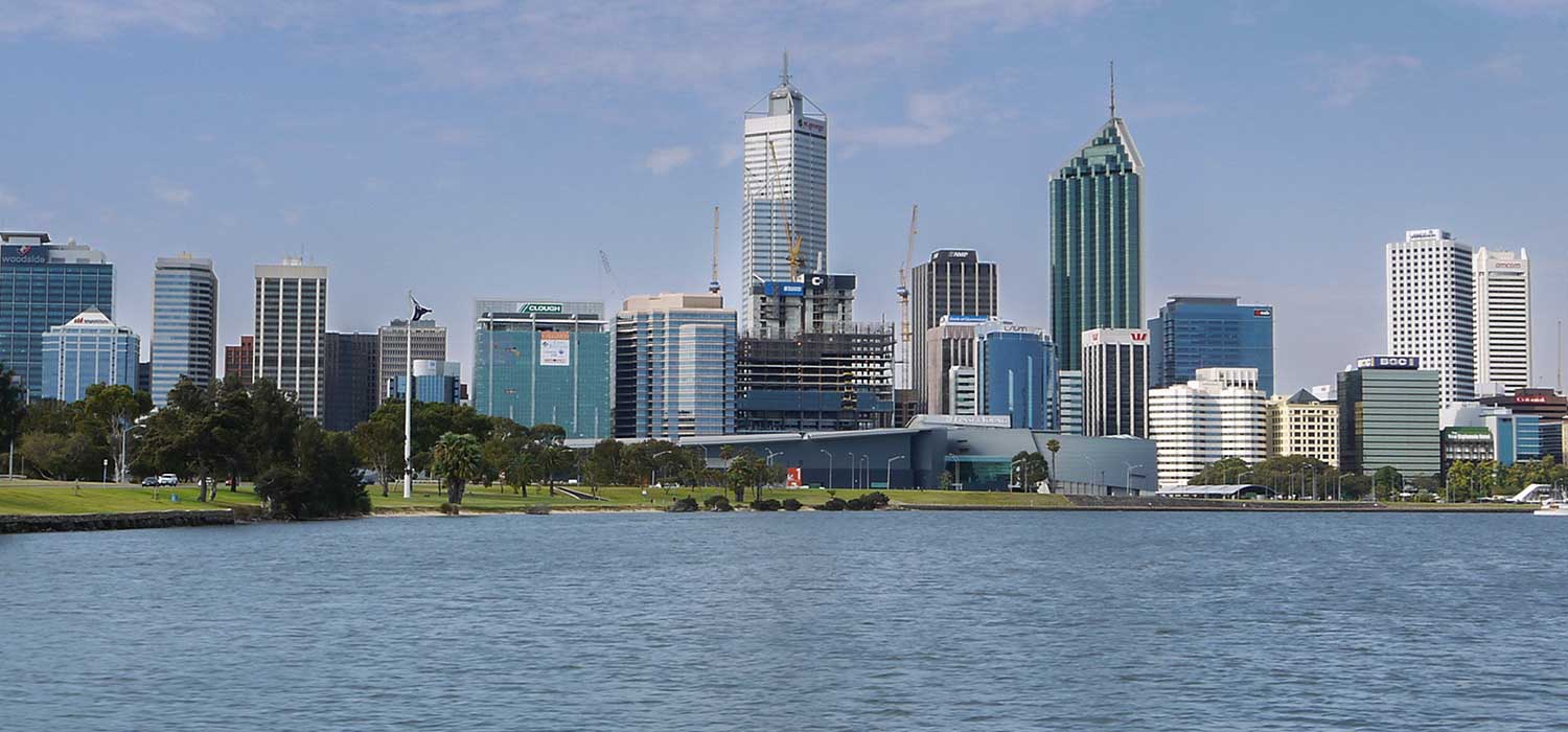 Swan river and Perth