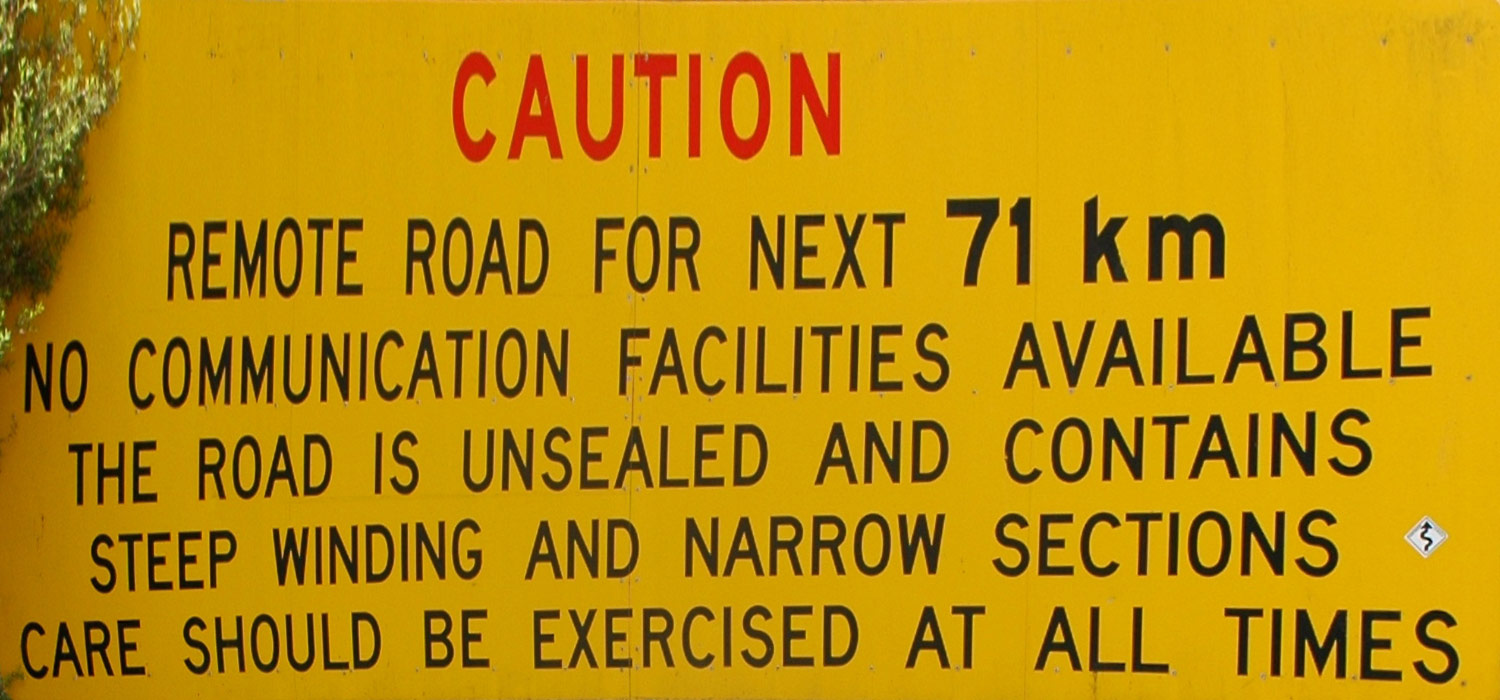Warning sign Corrina